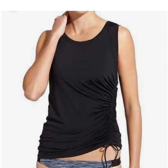 Athleta Tops - Athleta Black Side Ruched Yoga Tank Top. Size XS